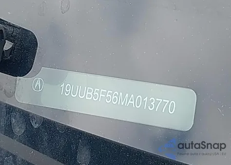 2021 Acura Tlx A-Spec Package z USA, uszkodzony, nr VIN 19UUB5F56MA013770